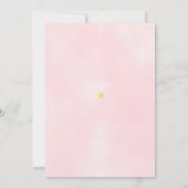 Invitation Douche par courrier bébé fille rose tendre à longu (Dos)