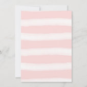 Invitation douche par courrier de baby shower rose lointain (Dos)