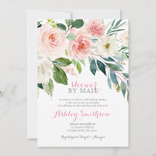 Invitation Douche par courrier douche nuptiale Douche virtuel (Devant)