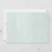 Invitation Douche par courrier hiver argent blanc baby shower (Dos)