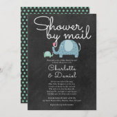 Invitation Douche Par Courrier Longue Distance Parachute (Devant / Derrière)