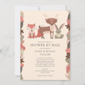 Invitation Douche Par Courrier Longue Distance Parsemer Bois (Devant)