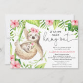 Invitation Douche par courrier mignonne petite fille rose pâl (Devant)