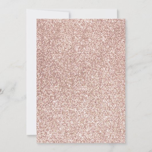 Invitation Douche par courrier Parties scintillant Gold Rose  (Dos)