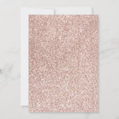 Invitation Douche par courrier Rose Gold Pailleté Longue Dist (Dos)
