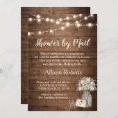 Invitation Douche par courrier Rustique Baby's Respiration St (Devant / Derrière)