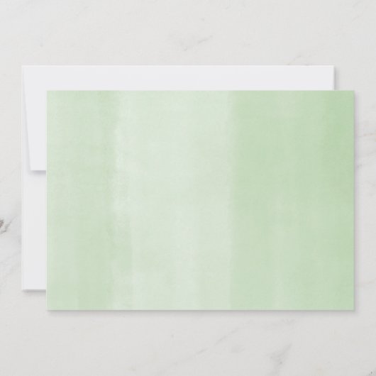 Invitation Douche par courrier vert verdure or genre neutre b (Dos)