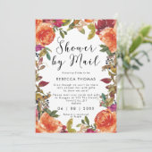 Invitation douche par la poste chute florale nuptiale virtuel (Debout devant)