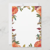 Invitation douche par la poste chute florale nuptiale virtuel (Dos)