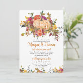 Invitation douche par la poste de baby shower citrouille éloi (Debout devant)