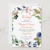 Invitation douche par la poste de la lointaine fille baby sho (Devant)