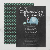 Invitation Douche par la poste Sprinkle de longue distance (Devant / Derrière)