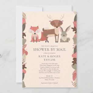 Invitation Douche par la poste Sprinkle Woodland longue dista