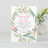 Invitation douche par mail afar floral nuptiale (Debout devant)