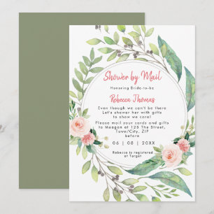 Invitation douche par mail afar floral nuptiale