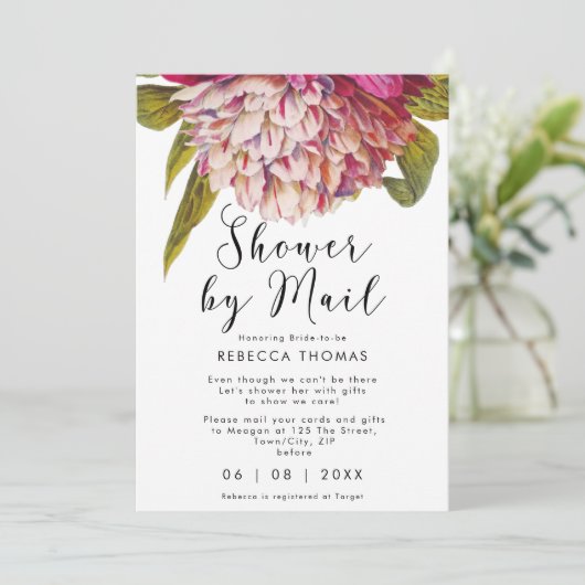 Invitation douche par mail douche à la nuptiale virtuelle fle (Debout devant)