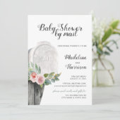 Invitation Douche par Mail Floral Green Virtual Long Distance (Debout devant)