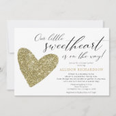 Invitation Douche par Mail Moderne or noir neutre genre (Devant)