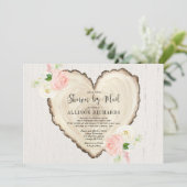 Invitation Douche par mail Rustic Valentines Jour fille bébé (Debout devant)