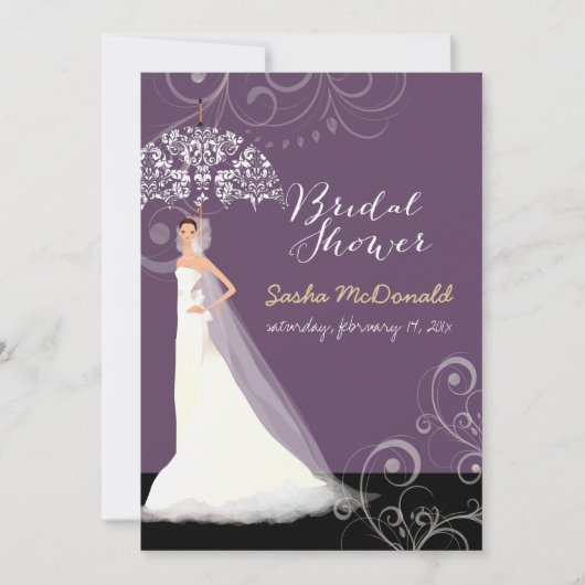 Invitation Douche/parapluie pour mariées PixDezines (Devant)