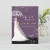 Invitation Douche/parapluie pour mariées PixDezines (Debout devant)