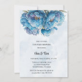 Invitation Douche Peony Peony Couples Dusty Navy (Devant)