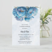Invitation Douche Peony Peony Couples Dusty Navy (Debout devant)