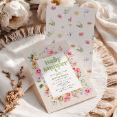 Invitation Douche pour bébé fleur sauvage