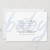 Invitation Douche pour bébé moderne Pastel Blue Minimal (Devant)