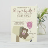 Invitation Douche pour bébé par courrier Teddy Bear (Debout devant)