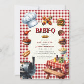 Invitation Douche pour bébé-Q de style campagnard (Devant)