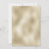 Invitation Douche pour bébé rose or noir (Dos)