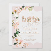 Invitation Douche pour bébé rose pâle rose et élégant (Devant)