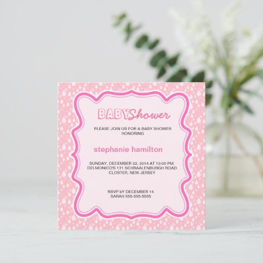 Invitation Douche pour bébé sur mesure (Debout devant)