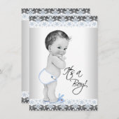 Invitation Douche pour bébé vintage (Devant / Derrière)