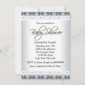 Invitation Douche pour bébé vintage (Dos)