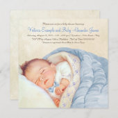 Invitation Douche pour bébé vintage (Devant / Derrière)