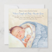 Invitation Douche pour bébé vintage (Devant)