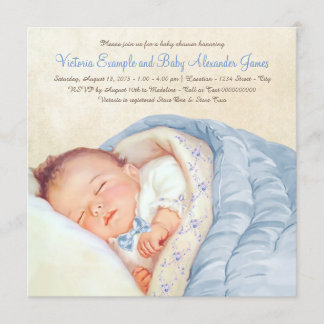 Invitation Douche pour bébé vintage