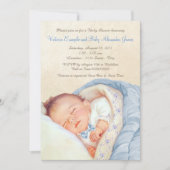 Invitation Douche pour bébé vintage (Devant)