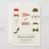 Invitation Douche pour couples Dames et Messieurs (Devant)