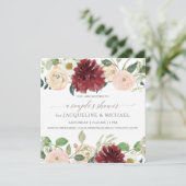 Invitation Douche pour couples Fleurs de Chrysanthème d'autom (Debout devant)