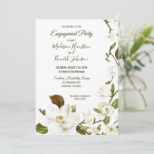 Invitation Douche pour couples floraux Magnolia (Debout devant)