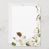 Invitation Douche pour couples floraux Magnolia (Dos)