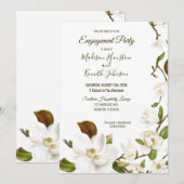 Invitation Douche pour couples floraux Magnolia (Devant / Derrière)