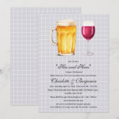 Invitation Douche pour couples "His and Hers" (Devant / Derrière)