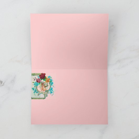 INVITATION DOUCHE POUR FILLE BÉBÉ AVEC FLEURS (Intérieur)