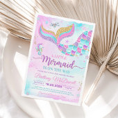 Invitation Douche pour fille sous le Baby shower de sirène de