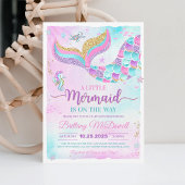 Invitation Douche pour fille sous le Baby shower de sirène de