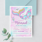 Invitation Douche pour fille sous le Baby shower de sirène de